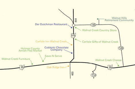 Walnut Creek Ohio Map